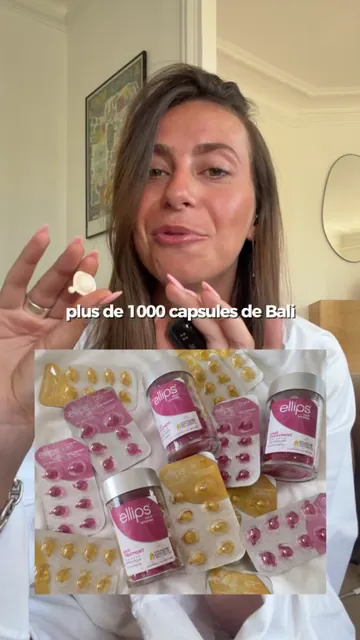 Face caméra sur la création d'Olie, devant des capsules rapportées de Bali