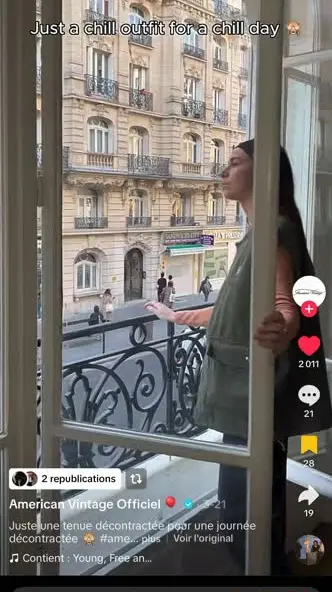 Capture TikTok de la vidéo American Vintage